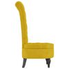 vidaXL Sill&oacute;n de respaldo alto con botones terciopelo amarillo