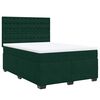 vidaXL Cama box spring con colch&oacute;n terciopelo verde oscuro 140x200 cm
