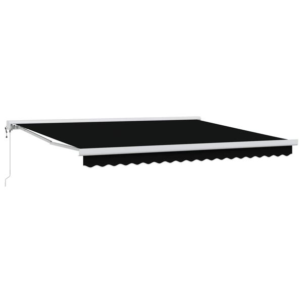 vidaXL Toldo Retráctil Negro 400 x 300 cm Tela y Metal