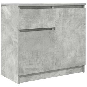 vidaXL Aparador con caj&oacute;n gris hormig&oacute;n 71x35x65 cm madera ingenier&iacute;a