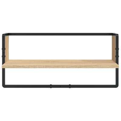 vidaXL Estantes pared con barras 6 pzas madera ingeniería roble Sonoma