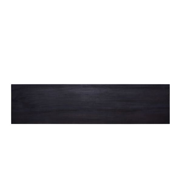 vidaXL Mesa consola de madera maciza de caoba negra 120x30x75 cm