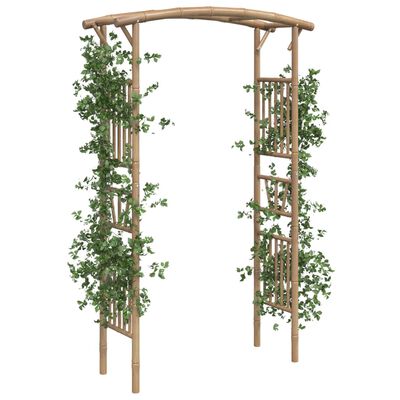 vidaXL Arco para rosas de bambú 118x40x187 cm