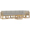 vidaXL Conjunto de sof&aacute;s de exterior 7 uds. Blanco y Gris Claro