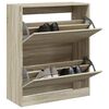 vidaXL Zapatero de madera de ingenier&iacute;a roble Sonoma 80x34x96,5 cm