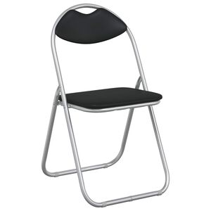 vidaXL Silla Plegable 8 pcs Negro y Gris 48 x 43,5 x 81 cm