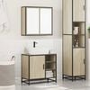 vidaXL Set de muebles de ba&ntilde;o 2 pzas madera contrachapada roble Sonoma