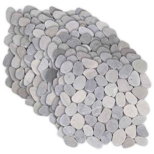 vidaXL Baldosas de Guijarros Gris 30 x 30 cm Guijarro de R&iacute;o