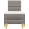 vidaXL Cama tipo Box Spring con colch&oacute;n Taup&eacute; 90 x 200 cm tela