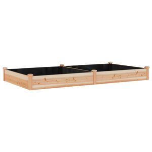 vidaXL Jardinera arriate con forro madera maciza abeto 240x120x25 cm