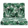 vidaXL Coj&iacute;n para sof&aacute; de exterior 2 pcs Patr&oacute;n de hoja Poli&eacute;ster