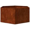 vidaXL Jardinera de acero corten oxidado 90x90x45 cm