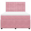 vidaXL Cama box spring con colch&oacute;n terciopelo rosa 140x190 cm
