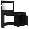 vidaXL Mesa de tocador con caj&oacute;n 2 pcs Negro 40 x 41 x 75 cm