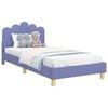 vidaXL Cama para ni&ntilde;os con cabecero Azul jeans 80 x 200 cm Tela