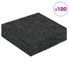 vidaXL Patio de gr&aacute;nulo de goma Negro 9 x 9 x 2 cm Goma