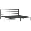 vidaXL Estructura cama sin colch&oacute;n con cabecero metal negro 183x213 cm