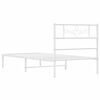 vidaXL Estructura cama sin colchón con cabecero metal blanco 100x190cm