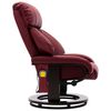 vidaXL Sillón de masaje reclinable para TV cuero sintético rojo tinto