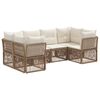 vidaXL Conjunto de sof&aacute;s de jard&iacute;n 6 uds. 6-N&uacute;mero de plazas Beige