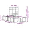 vidaXL Estructura de cama Marr&oacute;n cera 75 x 190 cm
