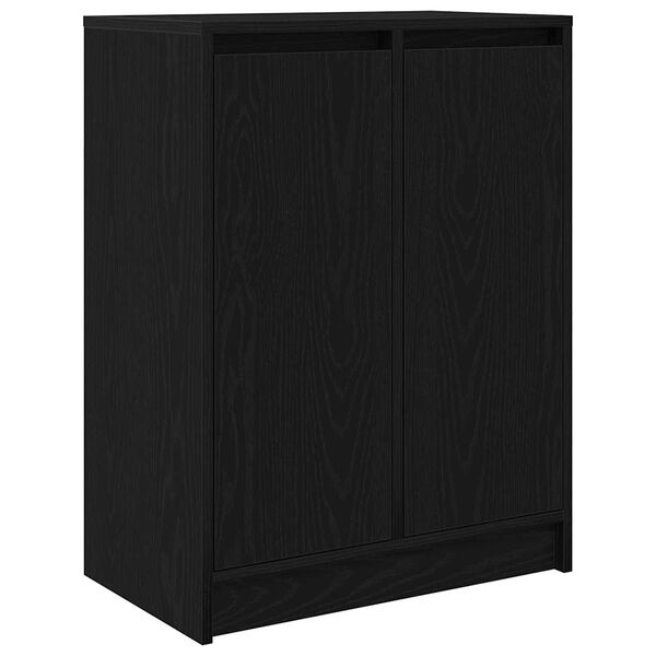 vidaXL Aparador de madera de roble negro 57x34x76 cm