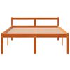 vidaXL Cama para mayores madera maciza de pino marr&oacute;n cera 135x190 cm