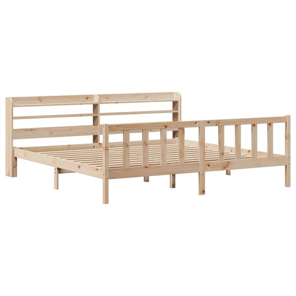 vidaXL Estructura de cama sin colch&oacute;n madera maciza de pino 180x200 cm