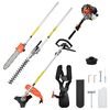 vidaXL Desbrozadora multifunci&oacute;n 4 en 1 color naranja 52 cc 1,45 kW