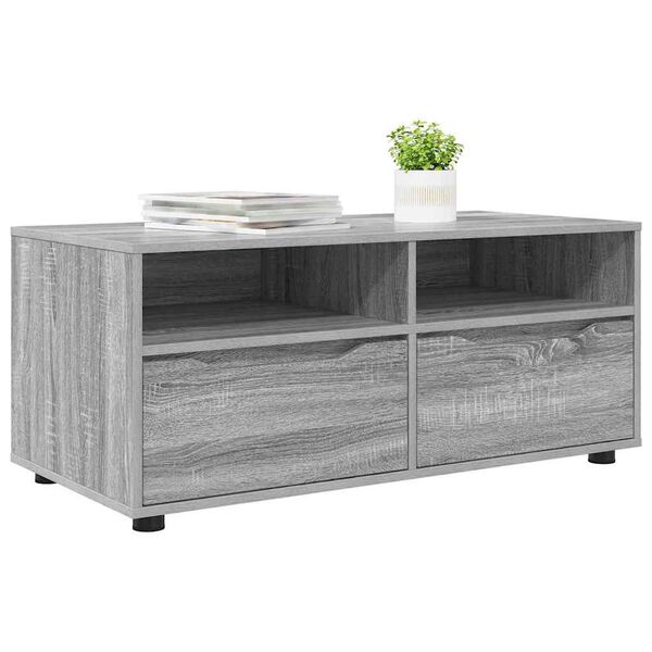 vidaXL Gabinete de TV con caj&oacute;n Gris Sonoma 100 x 48 x 43 cm