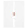 vidaXL Aparador alto madera contrachapada blanco 69,5x34x180 cm