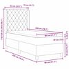 vidaXL Cama tipo Box Spring Gris oscuro 80 x 200 cm Terciopelo
