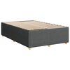vidaXL Cama box spring con colch&oacute;n tela gris oscuro 120x200 cm
