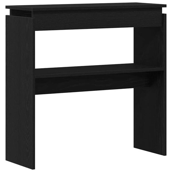 vidaXL Mesa Consola Roble Negro 80 x 30 x 80 cm Madera de ingenier&iacute;a