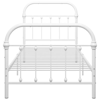 vidaXL Estructura de cama de metal blanco 100x200 cm