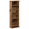 vidaXL Cabinet para CDs Madera envejecida 60 x 17 x 92 cm