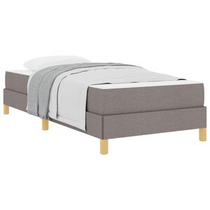 vidaXL Cama tipo Box Spring con colch&oacute;n Taup&eacute; 80 x 200 cm tela