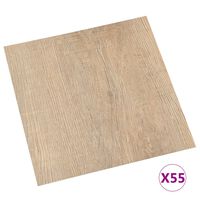 vidaXL Lamas para suelo autoadhesivas 55 uds PVC 5,11 m² marrón