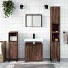 vidaXL Set de muebles ba&ntilde;o 2 pzas madera contrachapada marr&oacute;n roble