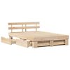 vidaXL Estructura de cama Marr&oacute;n 140 x 200 cm Madera de pino macizo