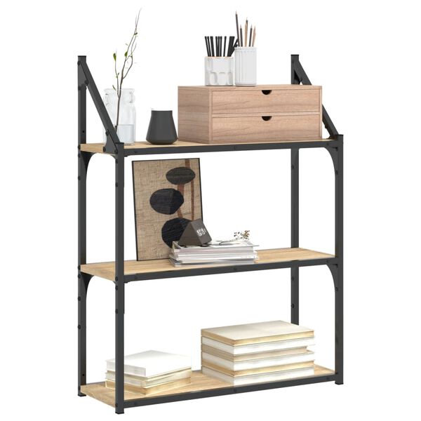 vidaXL Estantería de pared madera ingeniería roble Sonoma 60x21x78,5cm