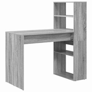 vidaXL Escritorio Gris Sonoma 113 x 54 x 120 cm Madera de ingenier&iacute;a