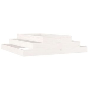 vidaXL Jardinera madera maciza de pino blanco 110x110x27 cm