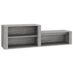 vidaXL Mueble zapatero madera contrachapada gris Sonoma 150x35x45 cm