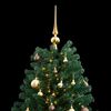 vidaXL &Aacute;rbol de Navidad artificial con bisagras 300 LED y bolas 240 cm