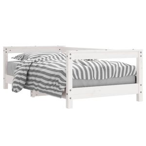 vidaXL Estructura de cama para niños madera de pino blanco 70x140 cm