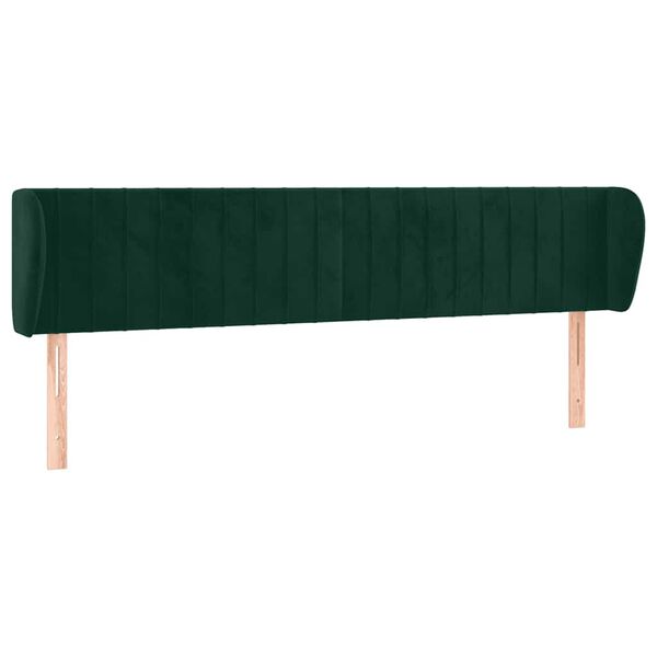 vidaXL Cabecero de terciopelo verde oscuro 163x23x78/88 cm