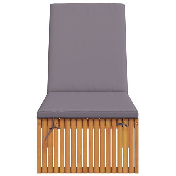 vidaXL Tumbona Marrón 200 x 55 x 94cm Madera maciza de Acacia