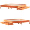 vidaXL Cama sin colch&oacute;n madera maciza de pino marr&oacute;n cera 180x200 cm