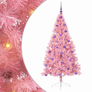 vidaXL &Aacute;rbol de Navidad Artificial Preiluminado Rosa 180 cm PVC